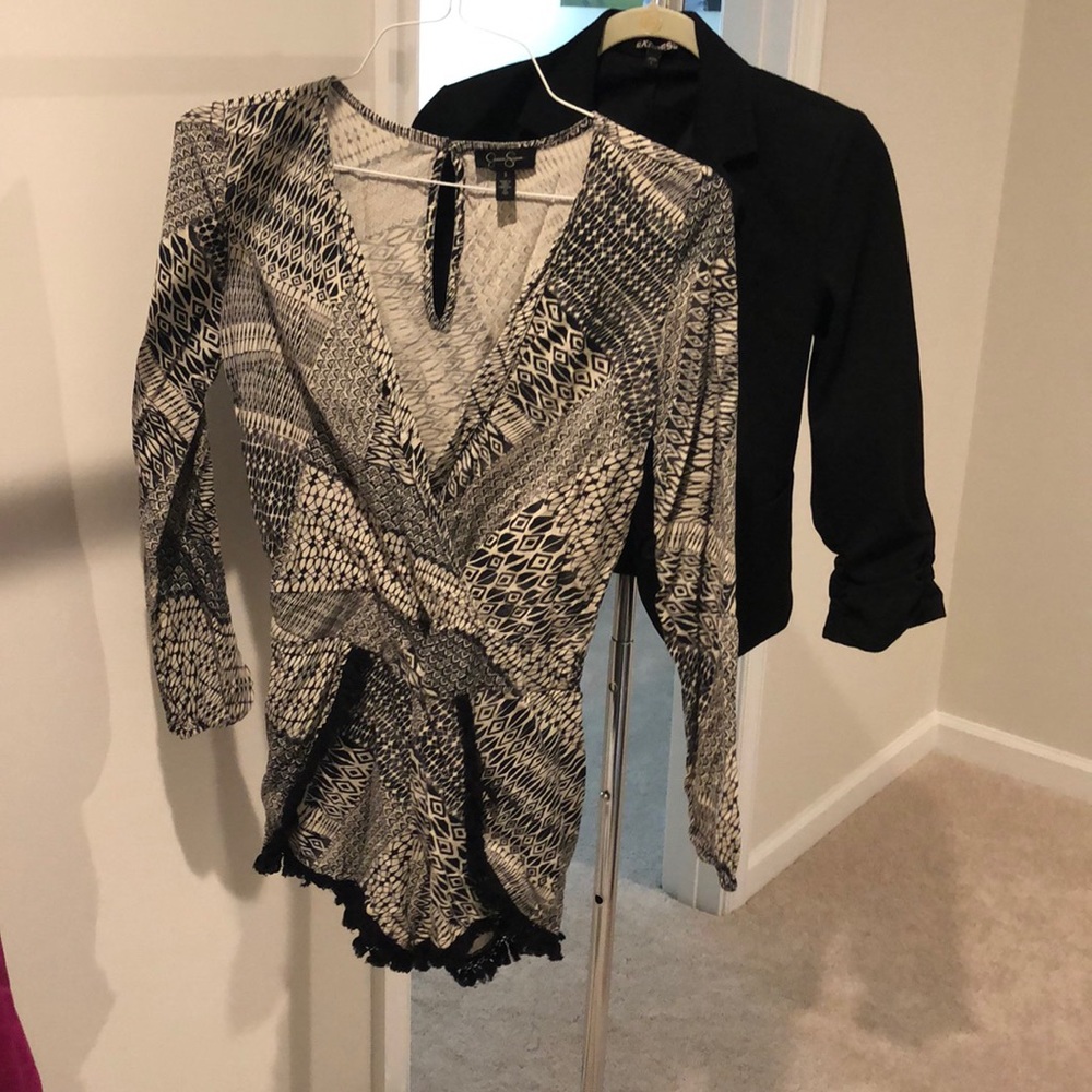 Jessica Simpson long sleeve romper great for Fall!